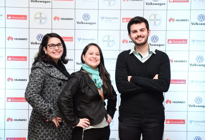 Maria Eduarda Amorim, Bruna Martins e Vitor Mafio, da Agência Advice