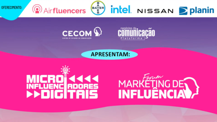 4º Prêmio Microinfluenciadores e 10º Fórum sobre Marketing de Influência acontecem neste sábado