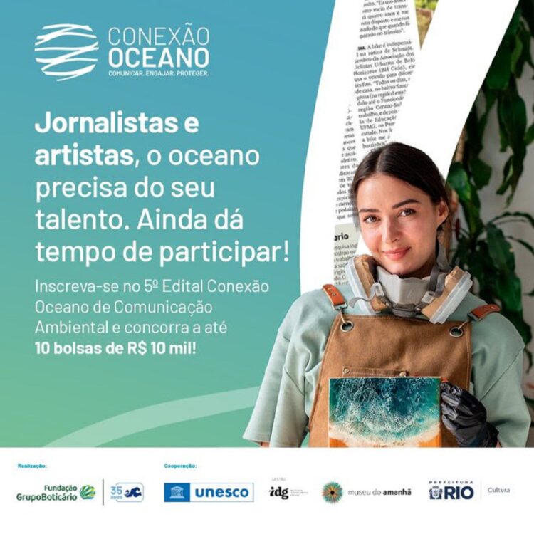 Com bolsas para artistas e jornalistas, Edital Conexão Oceano recebe inscrições até 20 de abril